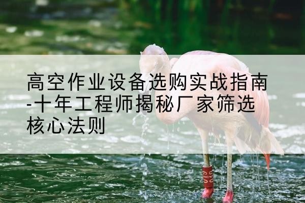 高淳剪叉式升降机厂家-高空作业设备选购实战指南-十年工程师揭秘厂家筛选核心法则